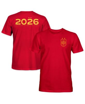 Men's Red Spain National Team 2026 Champions T-Shirt