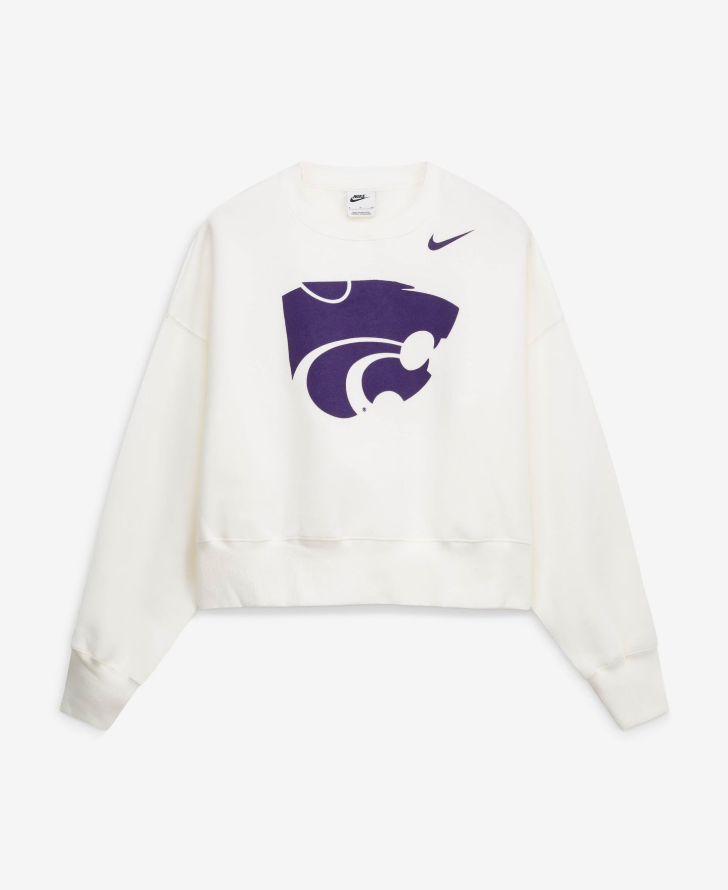 Женская толстовка Nike White Kansas State Wildcats Phoenix Fleece Pullover — фото 1