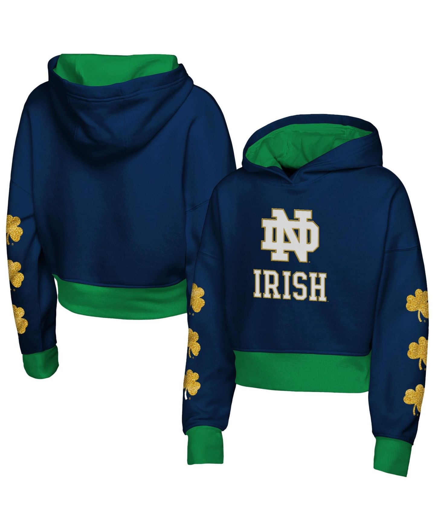 Худи Outerstuff Navy Notre Dame Fighting Irish Fair Catch Poly Fleece для девочек — фото 1