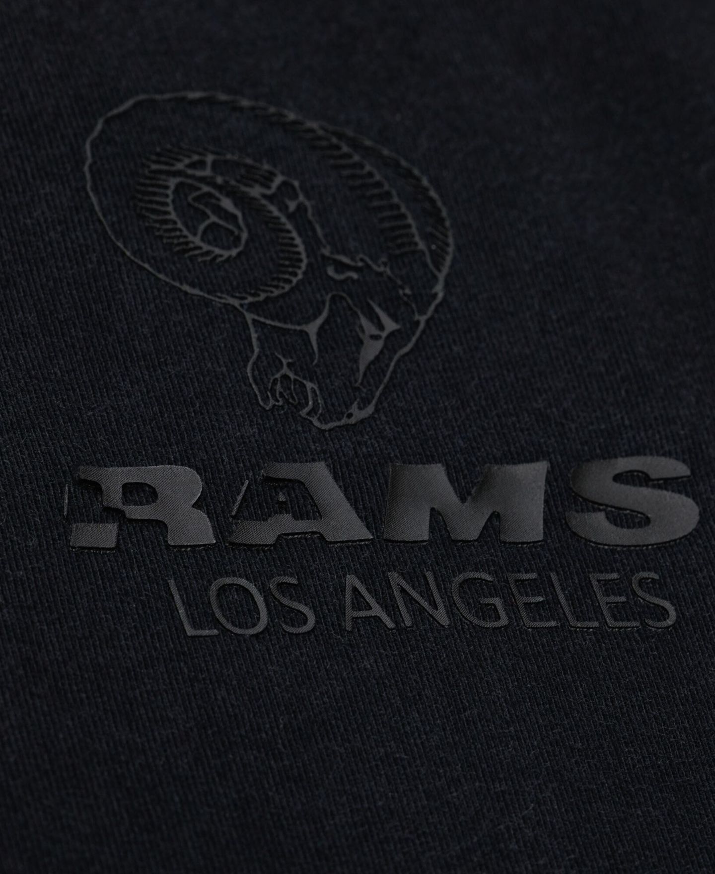 Мужская футболка Mitchell & Ness Black Los Angeles Rams Core Essentials Micro Logo — фото 4