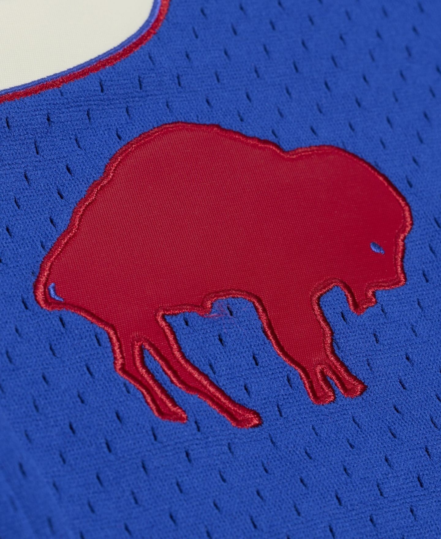 Женский топ Mitchell & Ness Royal Buffalo Bills Retro Roots Baseball Jersey — фото 3