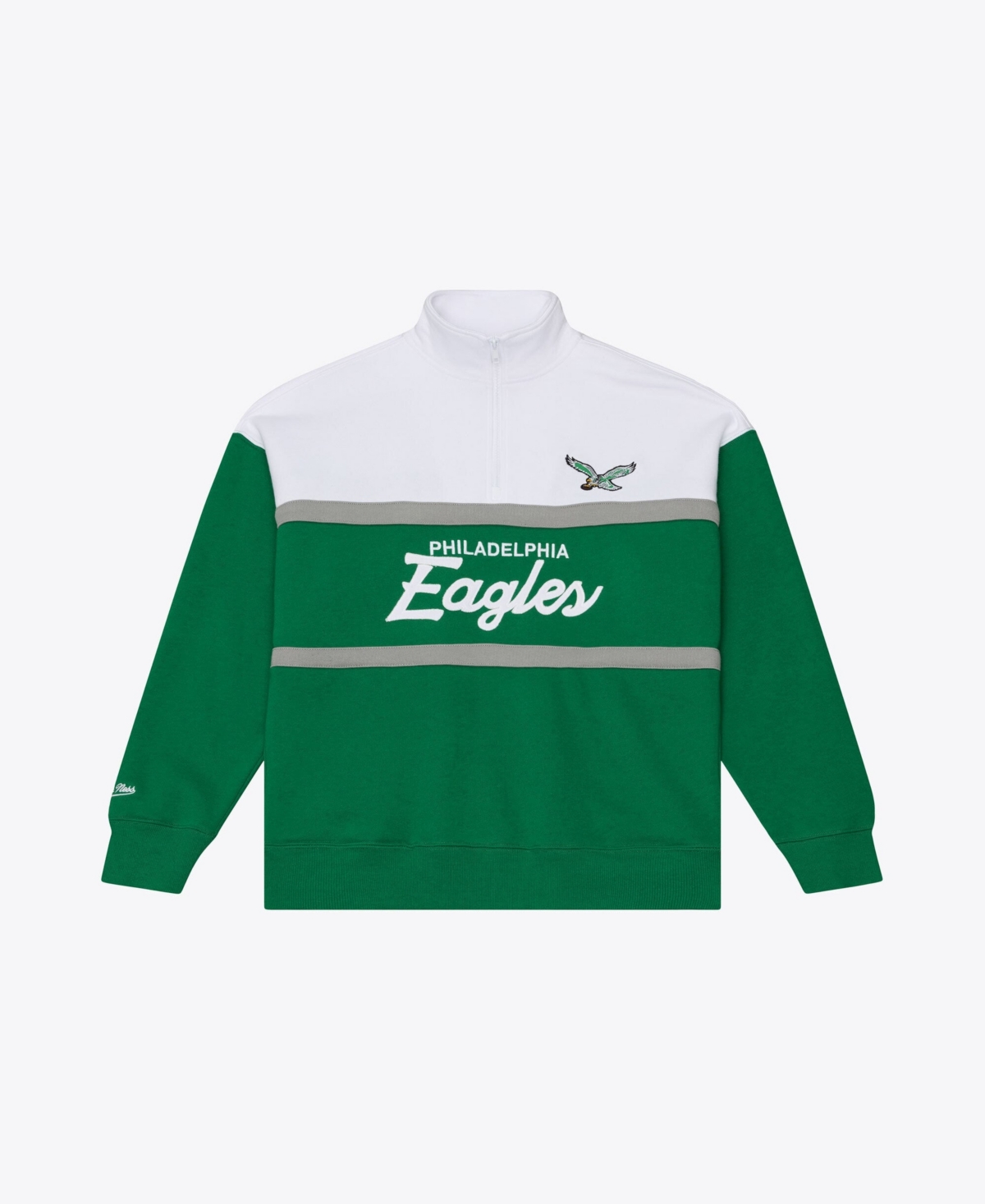 Mitchell & Ness Women's Kelly Green Philadelphia Eagles Head Coach Quarter-Zip Pullover - Kelly Green