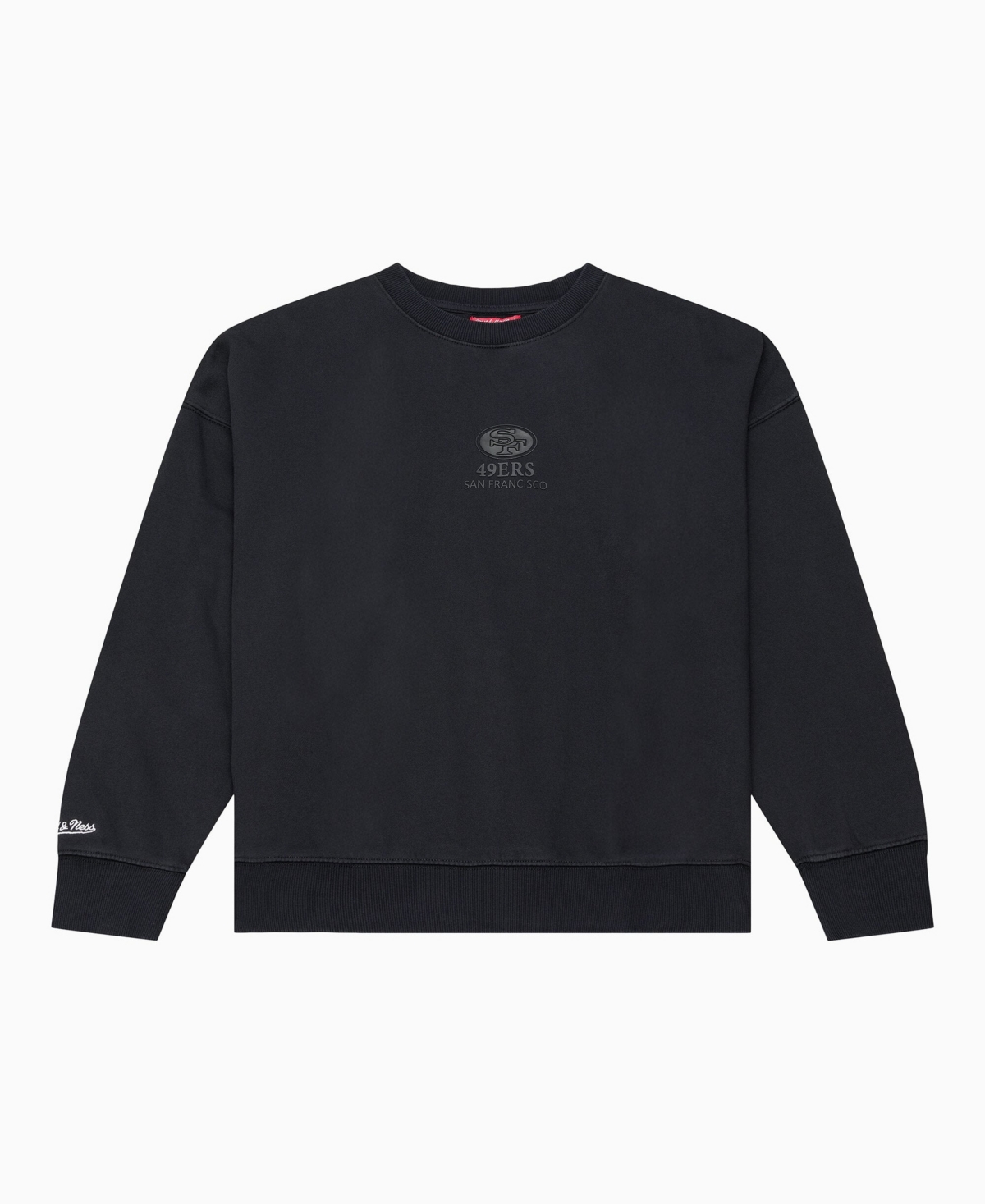 Mitchell & Ness Women's Black San Francisco 49ers Core Essentials Micro Logo Fleece Sweatshirt - Black