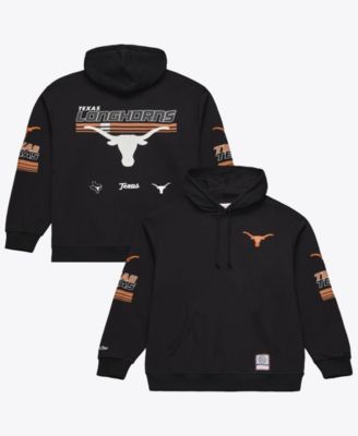 Men's Black Texas Longhorns Triple Check Fleece Pullover Hoodie