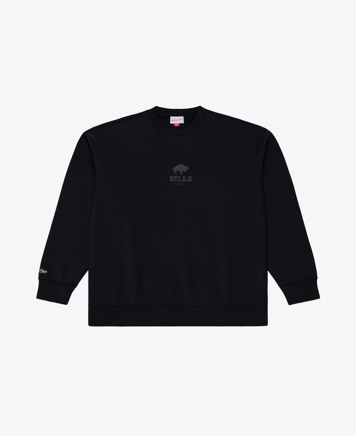Mitchell & Ness Men's Black Buffalo Bills Core Essentials Micro Logo Fleece Sweatshirt - Black