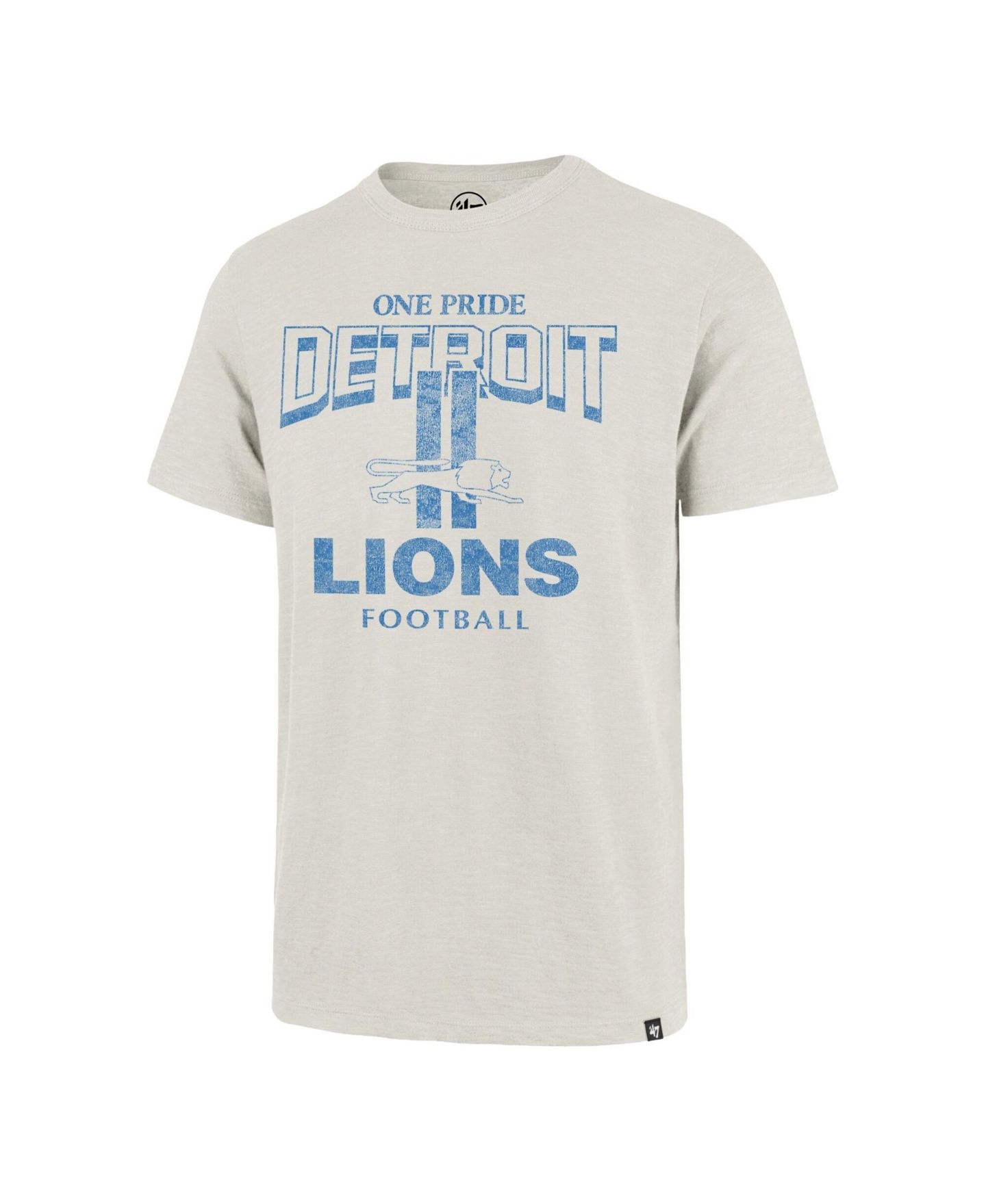 Мужская футболка '47 Brand Natural Detroit Lions Head On Scrum Slub — фото 2