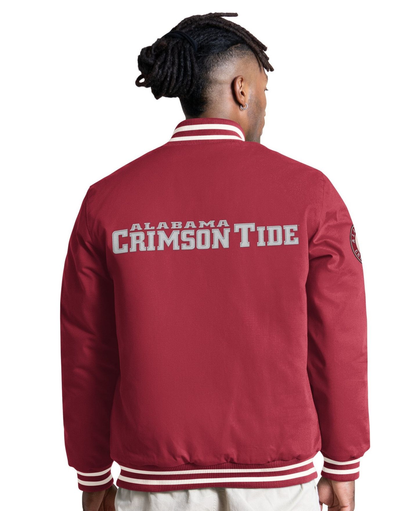 Мужская куртка Starter Crimson Alabama Crimson Tide Spectator Varsity Full Snap — фото 2