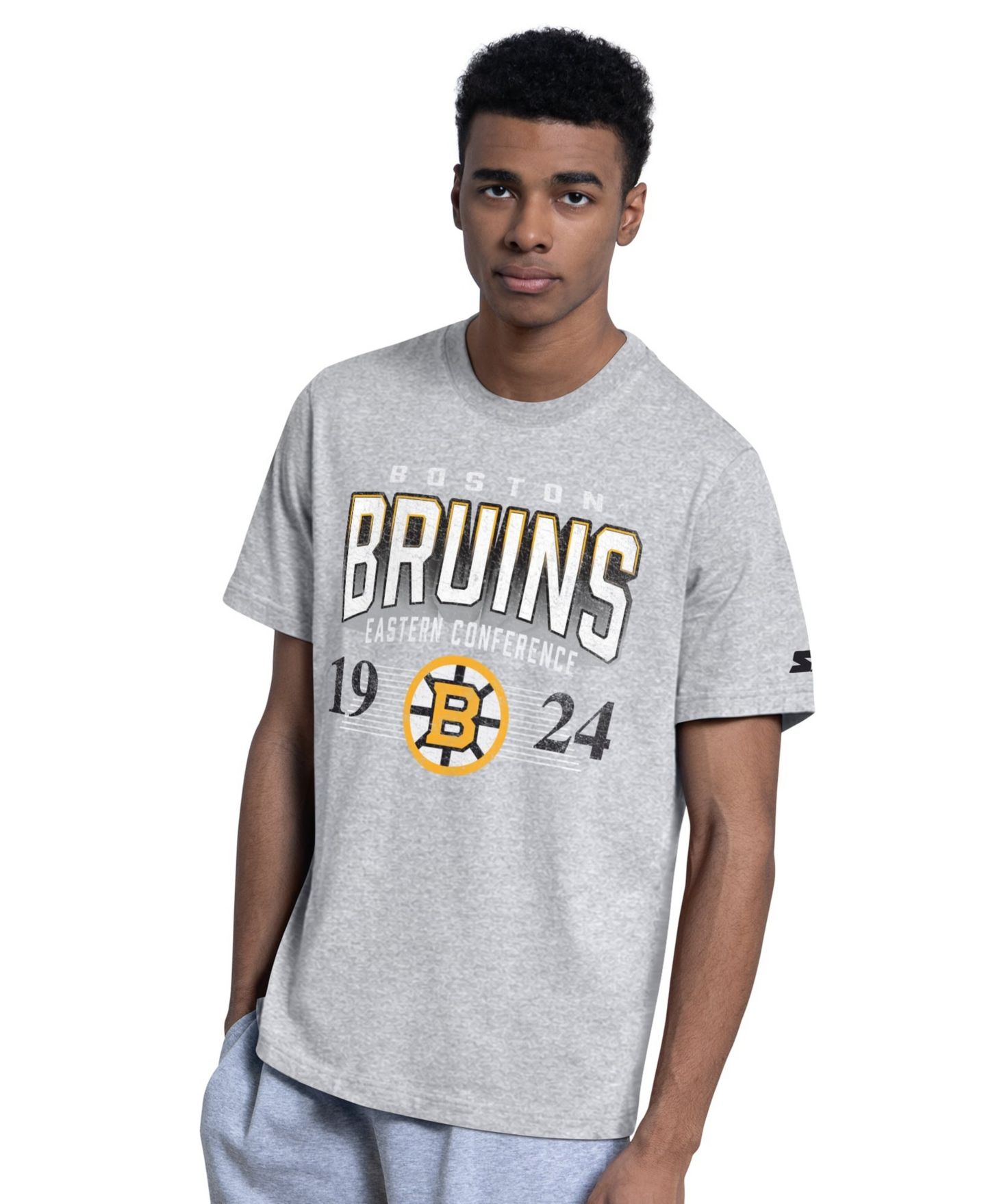 Мужские футболки Starter Black/Heather Gray Boston Bruins Two-Pack T-Shirt Set — фото 3