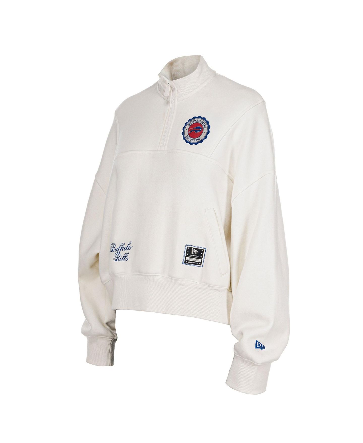 Женский свитер New Era Cream Buffalo Bills Academic Quarter-Zip Pullover — фото 3