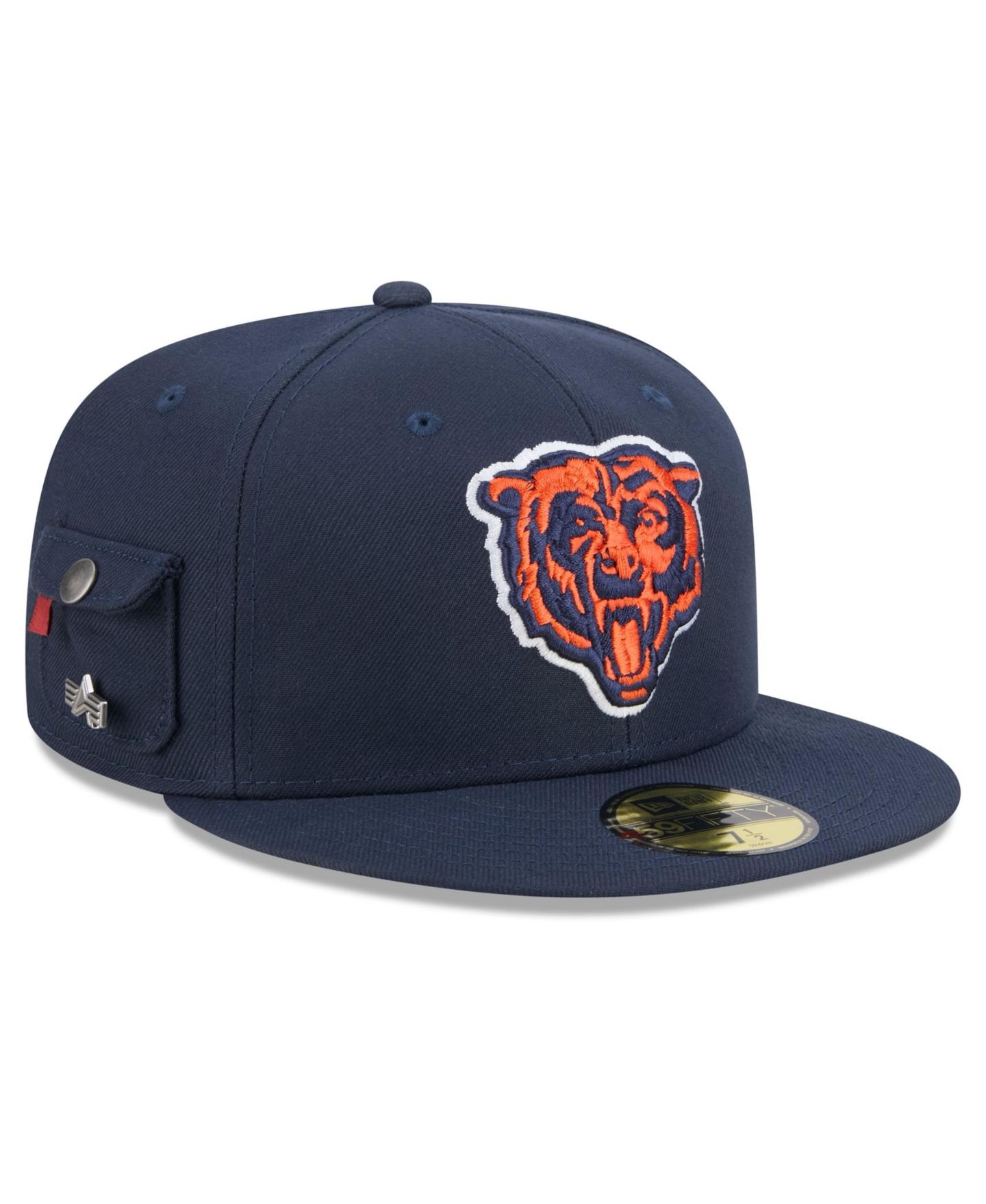 Мужская кепка New Era X Alpha Industries Navy Chicago Bears 59FIFTY Fitted Hat — фото 3