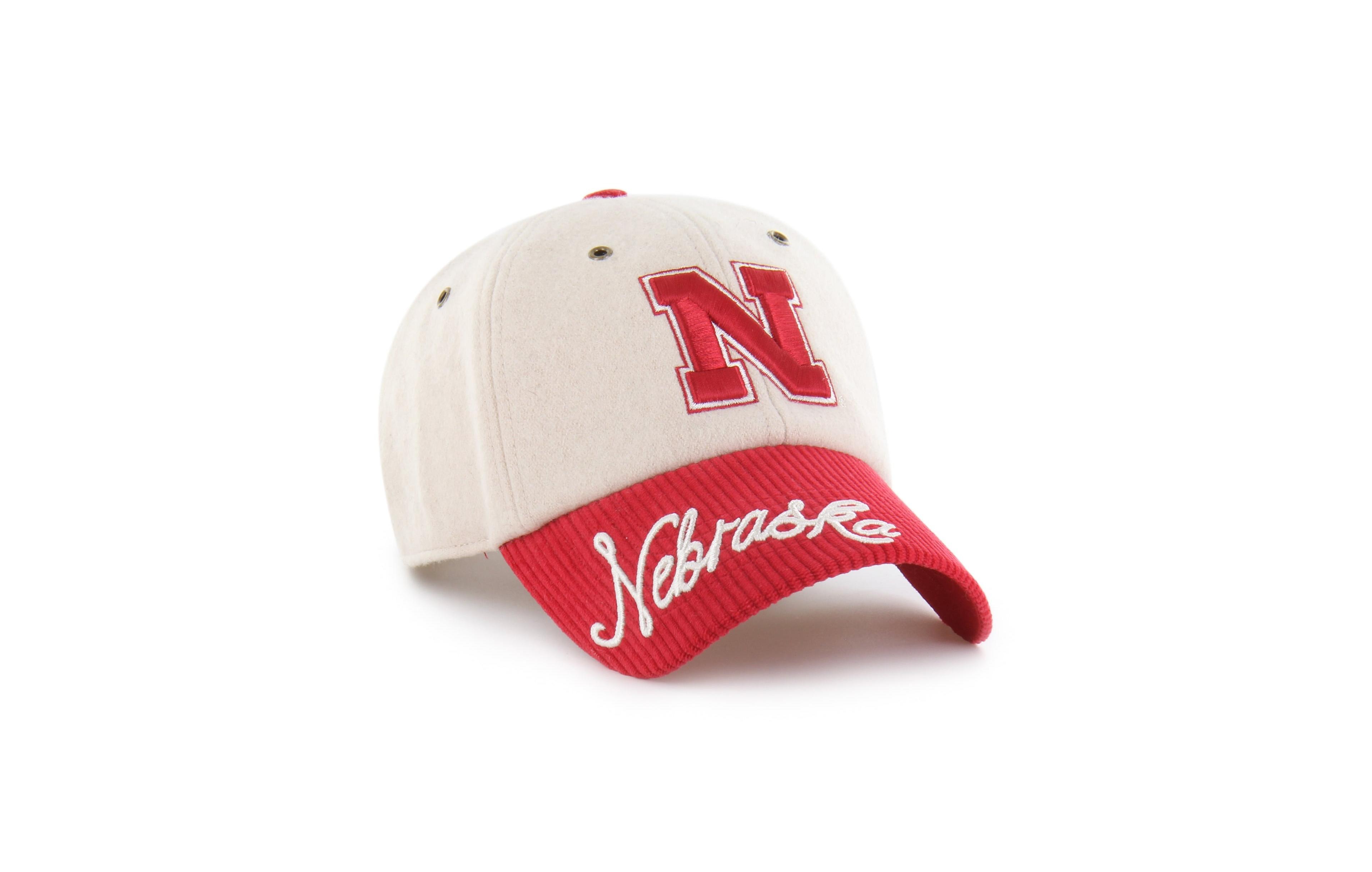 '47 Brand Women's Cream/Scarlet Nebraska Huskers Rope Script Clean Up Adjustable Hat
