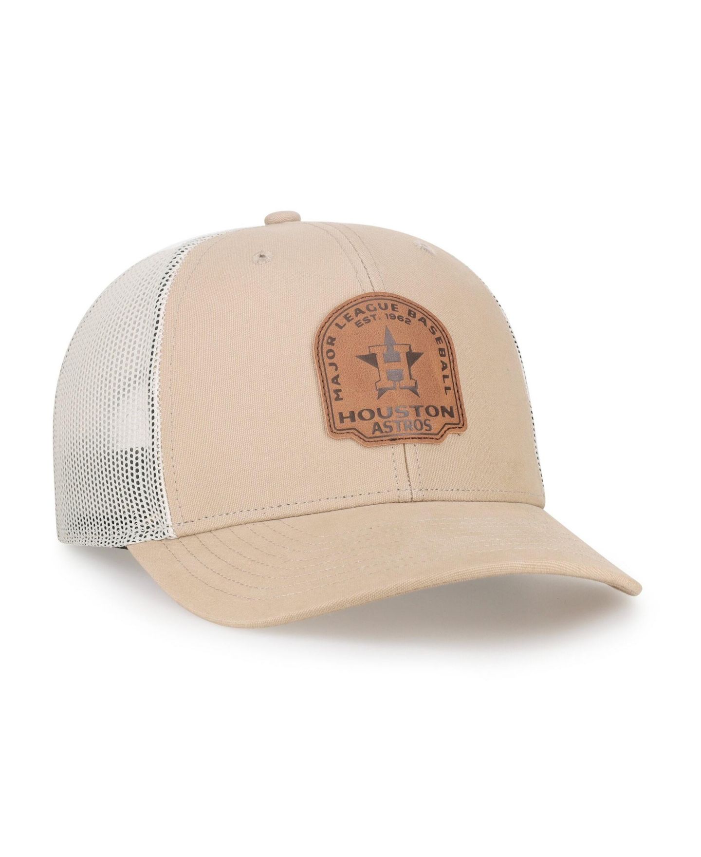 Мужская кепка '47 Brand Khaki Houston Astros Bonehide Trucker Snapback Hat — фото 2