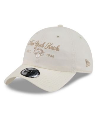 Women's White New York Knicks Script Casual Classic Adjustable Hat