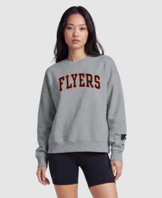 Women's Heather Gray Philadelphia Flyers Applique Crewneck Sweatshirt