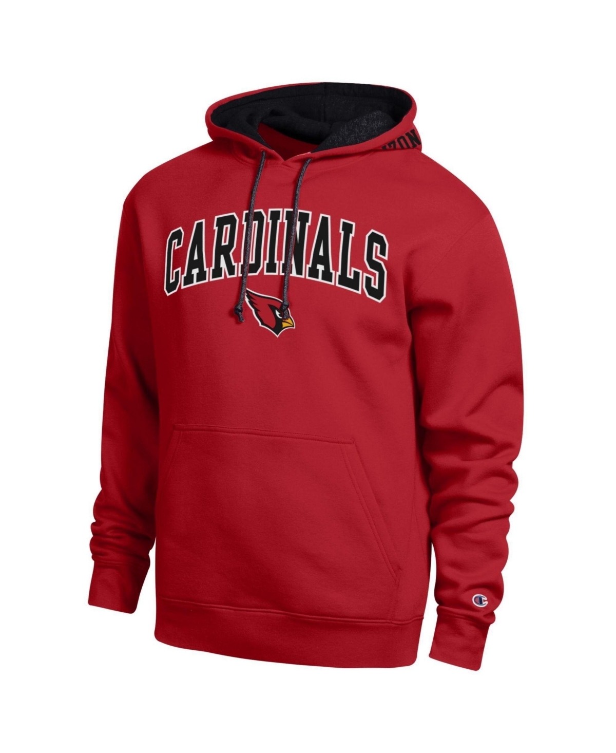 Champion Men's Cardinal/Black Arizona Cardinals Contrast Hoodie - Cardinal, Black