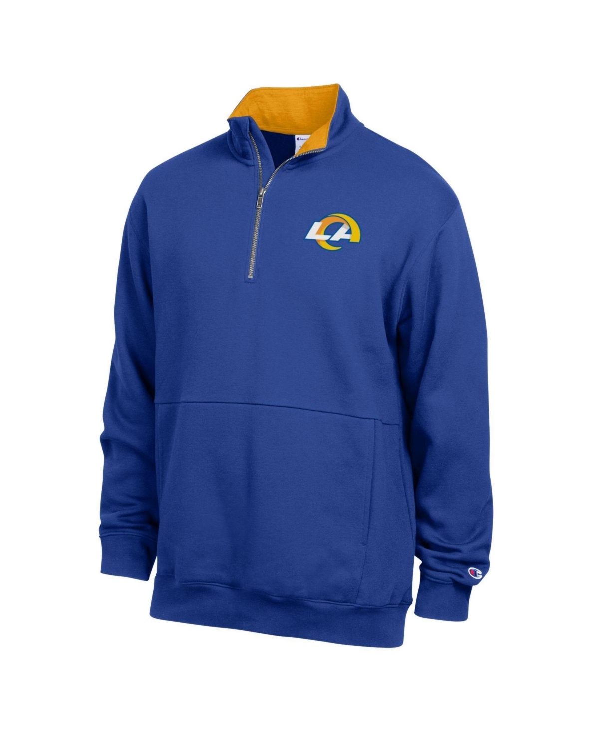Champion Men's Royal/Gold Los Angeles Rams Fleece Quarter-Zip Pullover - Royal, Gold