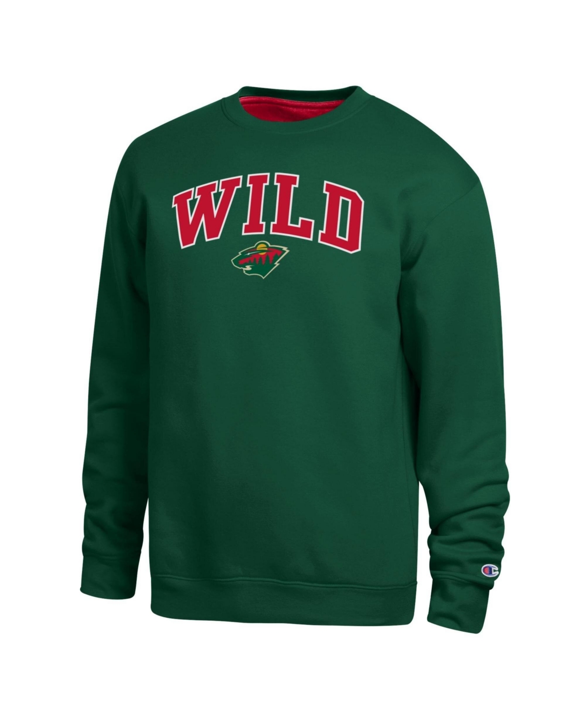 Champion Men's Green Minnesota Wild Contrast Sweatshirt - Green, Scarlet
