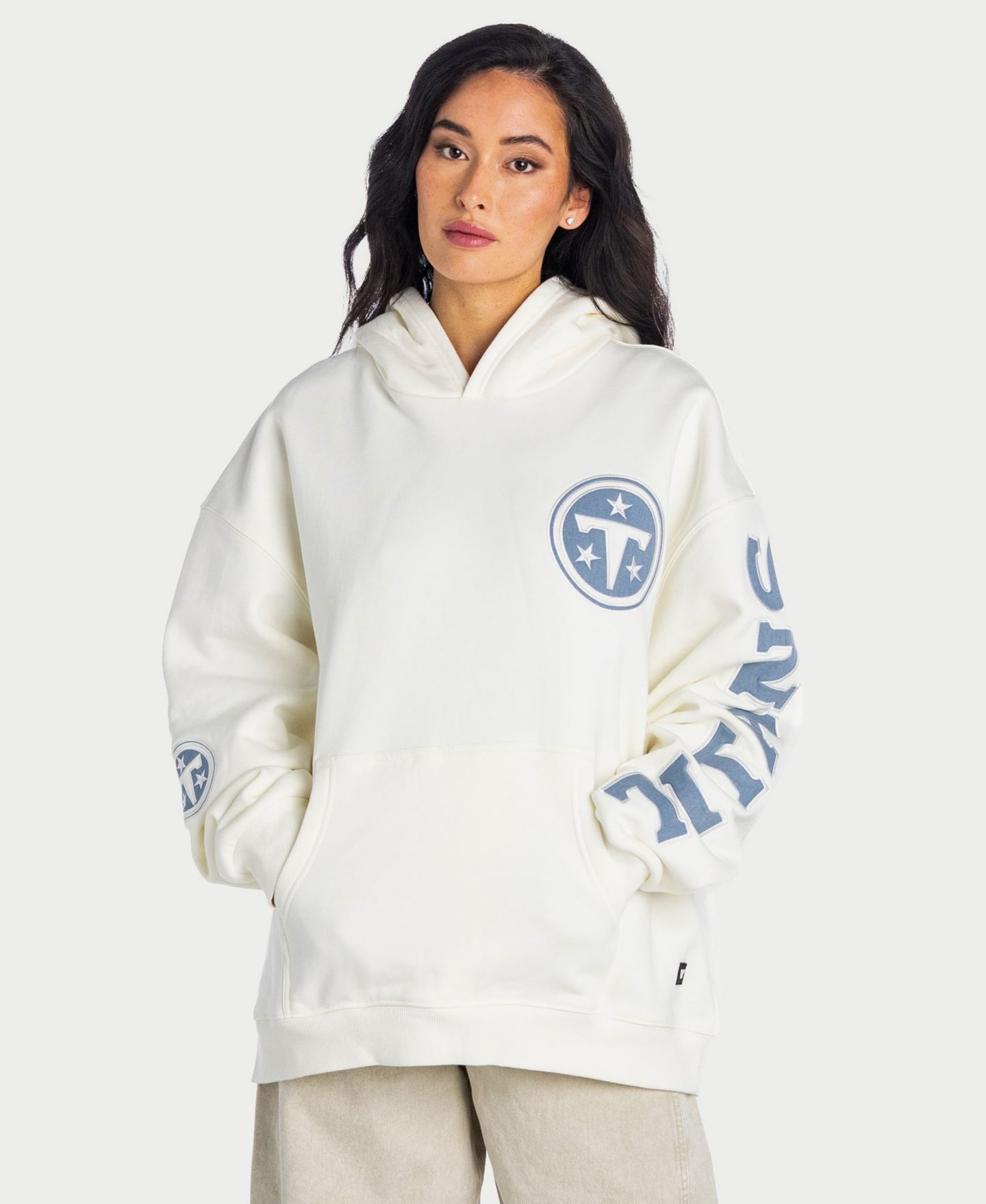 Худи The Wild Collective Cream Tennessee Titans Oversized — фото 4