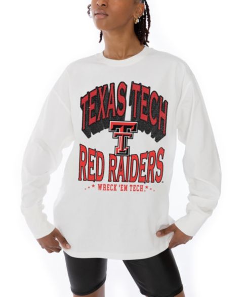 Женская футболка Gameday Couture White Texas Tech Red Raiders Midweight Oversized Long-Sleeve