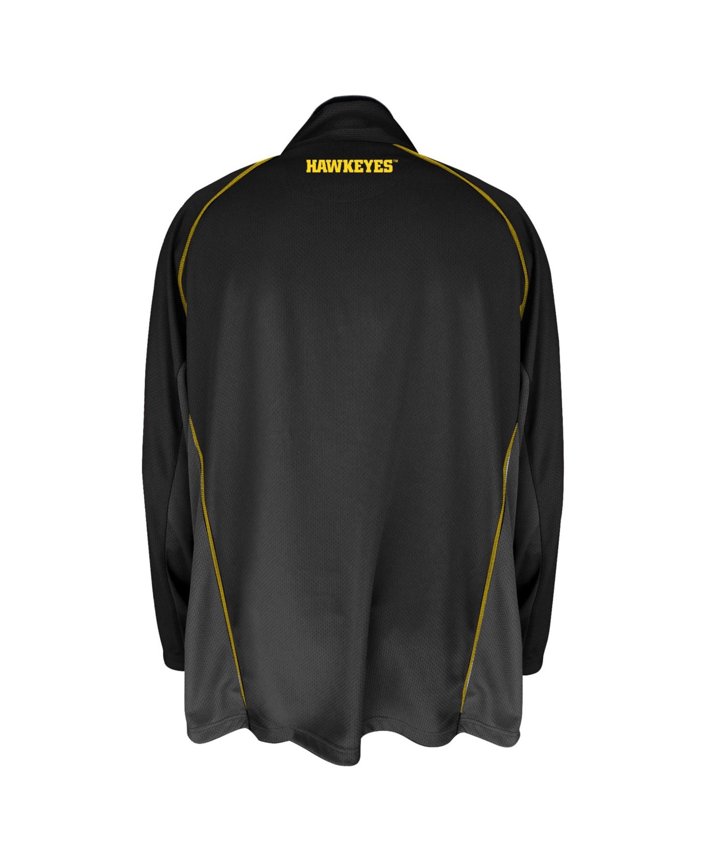 Мужская куртка Profile Black Iowa Hawkeyes Big & Tall Quarter-Zip Raglan — фото 3