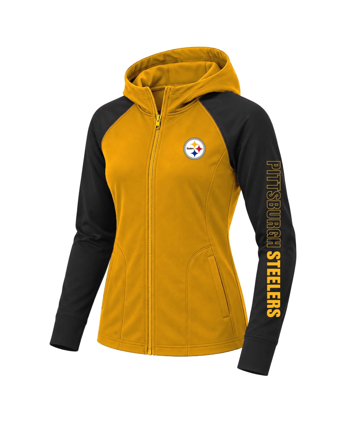 Fanatics Women's Gold/Black Pittsburgh Steelers Plus Size Cornerback Blitz Full-Zip Hoodie - Gold, Black
