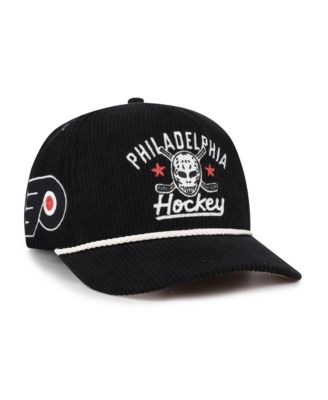 Men's Black Philadelphia Flyers Hockey Mask Corduroy Rope Hitch Adjustable Hat