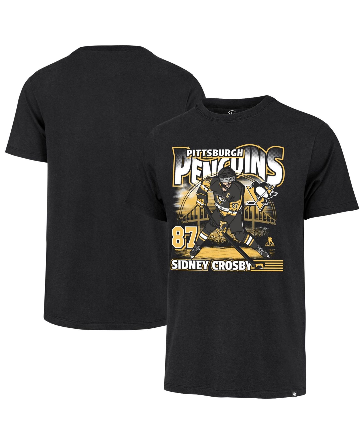 Мужская футболка '47 Brand Sidney Crosby Black Pittsburgh Penguins City Name & Number — фото 1
