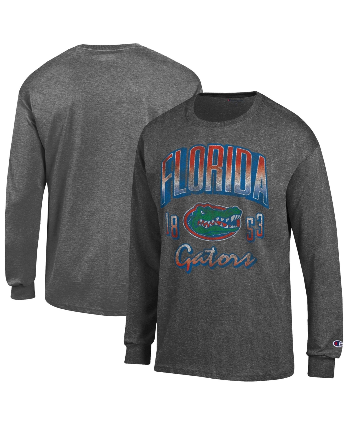Champion Men's Heather Charcoal Florida Gators Bold Long-Sleeve T-Shirt - Heather Charcoal