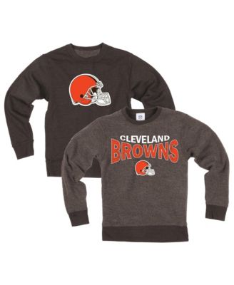 Big Boys' and Girls' Brown Cleveland Browns Reversible Fleece Sweatshirt