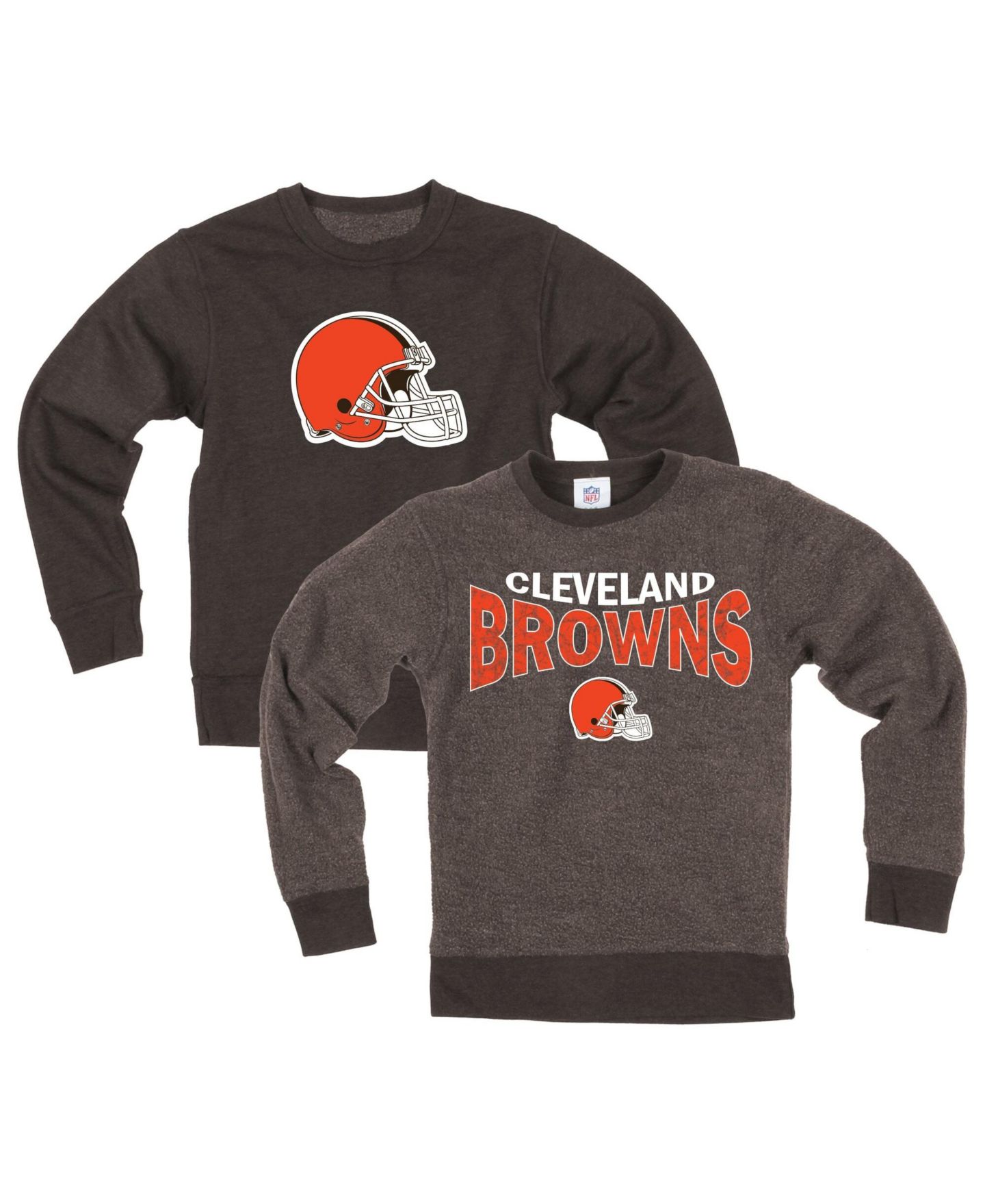 Детская толстовка Wes & Willy Brown Cleveland Browns Reversible Fleece — фото 1