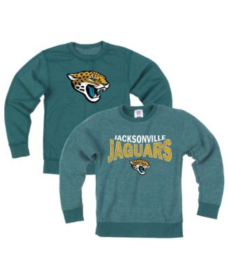 Big Boys' and Girls' Teal Jacksonville Jaguars Reversible Fleece Sweatshirt