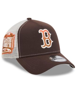 Men's Brown Boston Red Sox Pumpkin Spice 9FORTY A-Frame Adjustable Trucker Hat