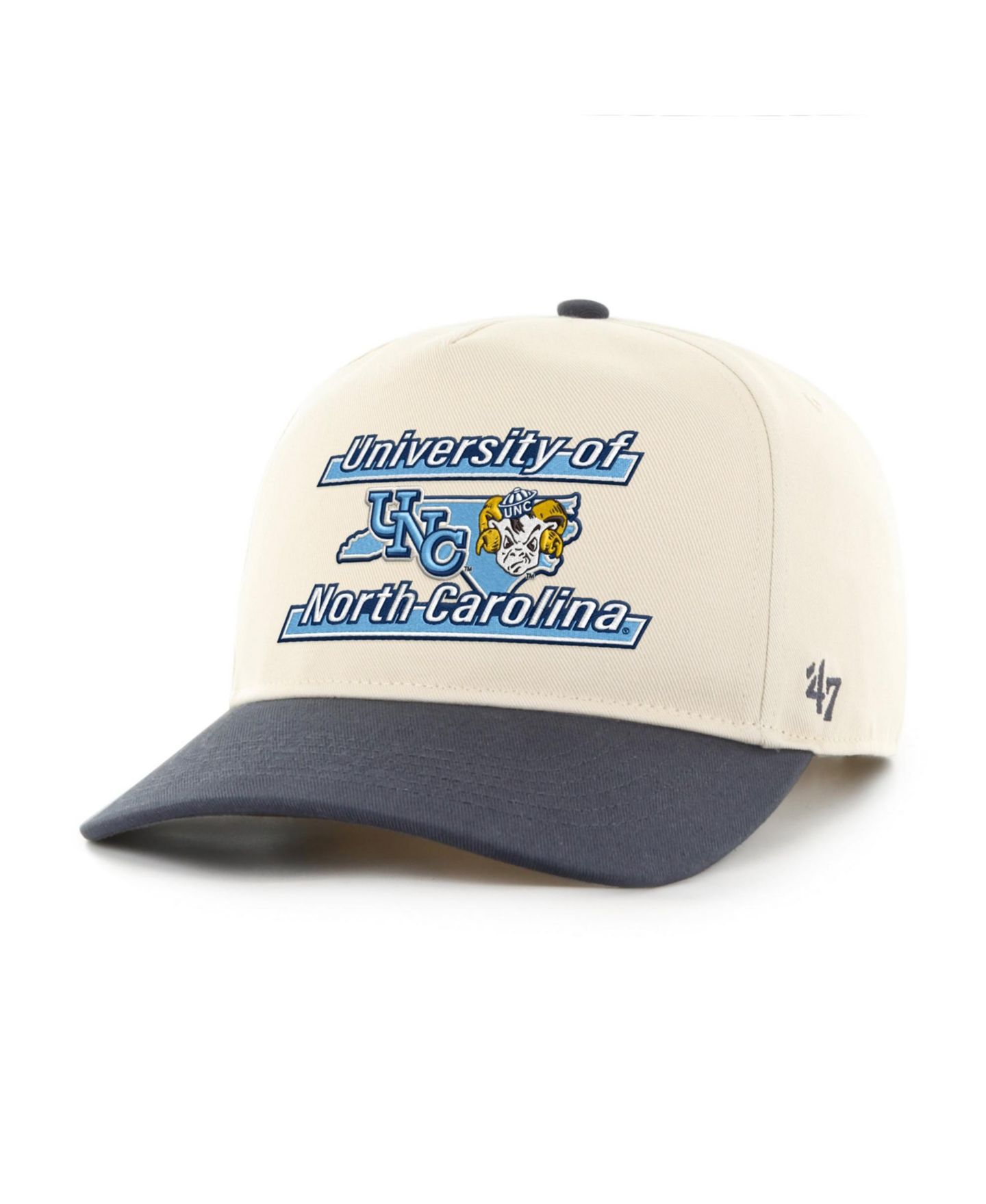 Головные уборы '47 Brand Natural North Carolina Tar Heels Vault Striped Hitch Adjustable Hat — фото 2