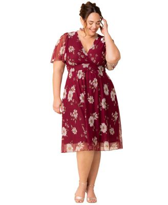 Plus Size Margot Mesh Cocktail Dress