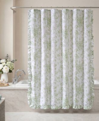 Adele Floral Ruffle Shower Curtain Sets