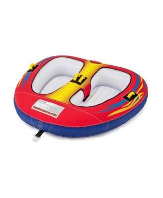 1 or 2 Person Inflatable Towable Tube for Boating with Drainage, for Indoor or Outdoor Sports Training and Recreation