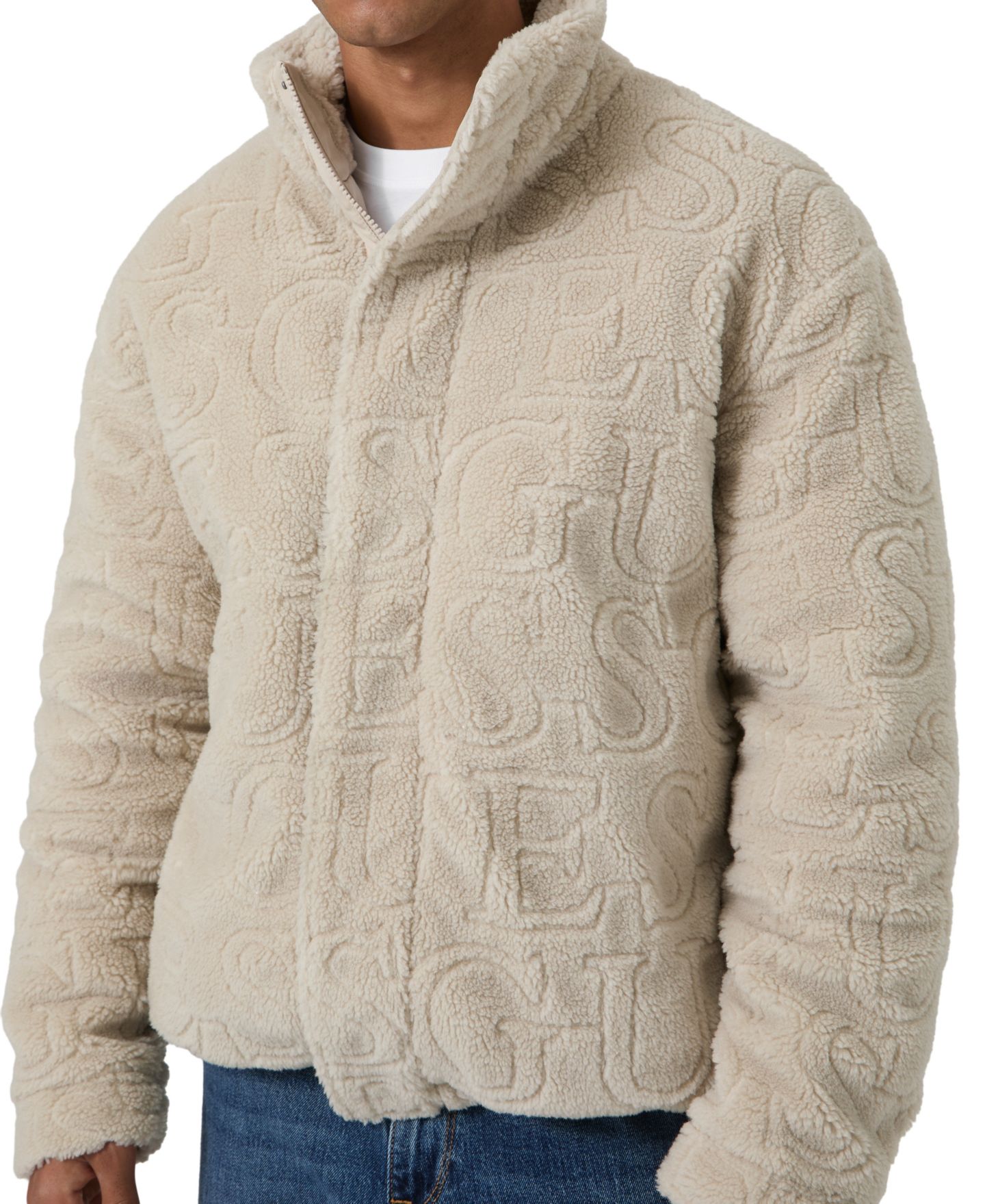Мужская куртка GUESS Soldier Sherpa Lined, цвет: Prosecco — фото 5
