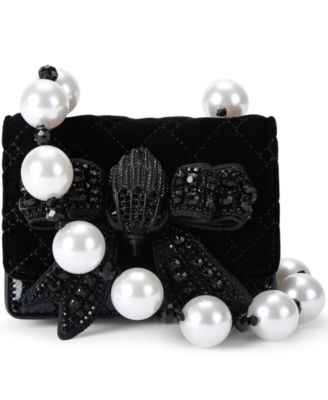 Micro Kensington Velvet Bow Crossbody Bag