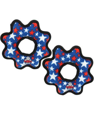 Ultimate Gear Ring, 2 Pack Plush Squeaky Dog Toy