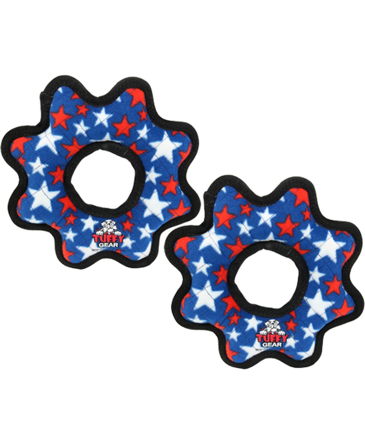 Tuffy Ultimate Gear Ring, 2 Pack Plush Squeaky Dog Toy