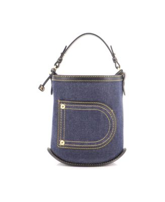Mini Pin Bucket Bag Denim