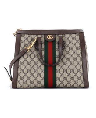 Medium Ophidia Top Handle Tote GG Coated Canvas