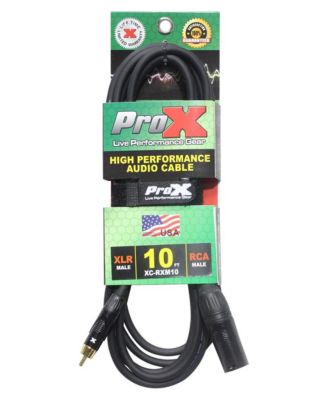 XC-RXM10 10 Feet RCA-M to XLR3-M Unbalanced High Performance Audio Cable