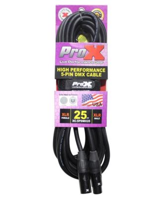 XC-5PDMX25 5-Pin DMX XLR5-M to XLR5-F Cable 25 ft.