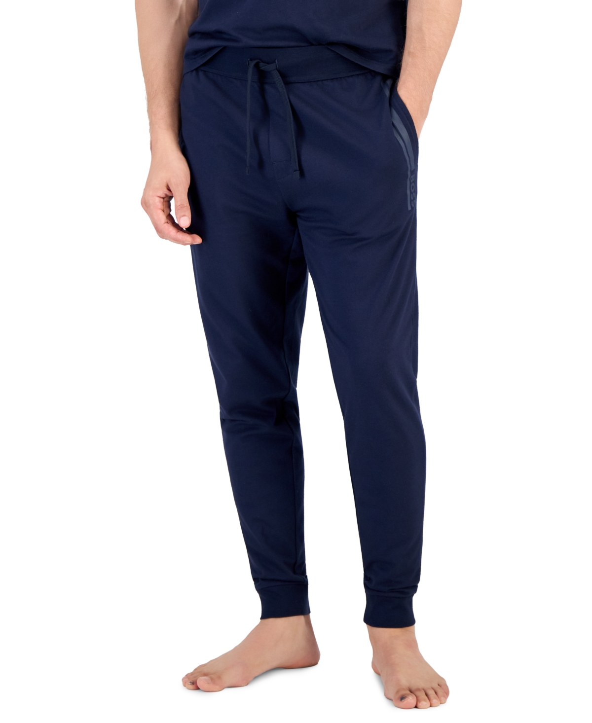 Boss by Hugo Boss Men's Authentic Heatseal-Logo Cotton Jogger Pants - Dark Blue