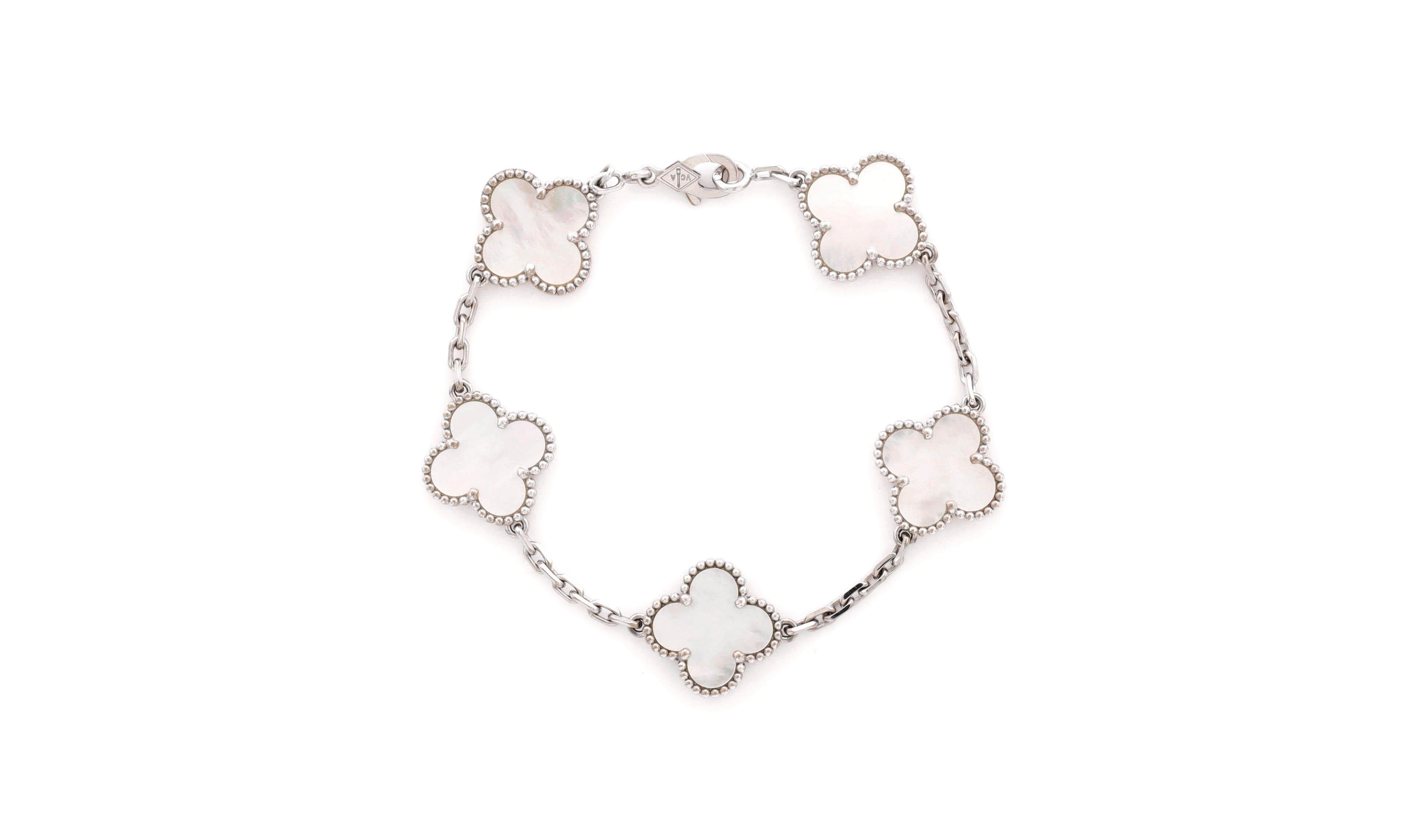 Pre-Owned Van Cleef & Arpels Vintage Alhambra 5 Motifs Bracelet