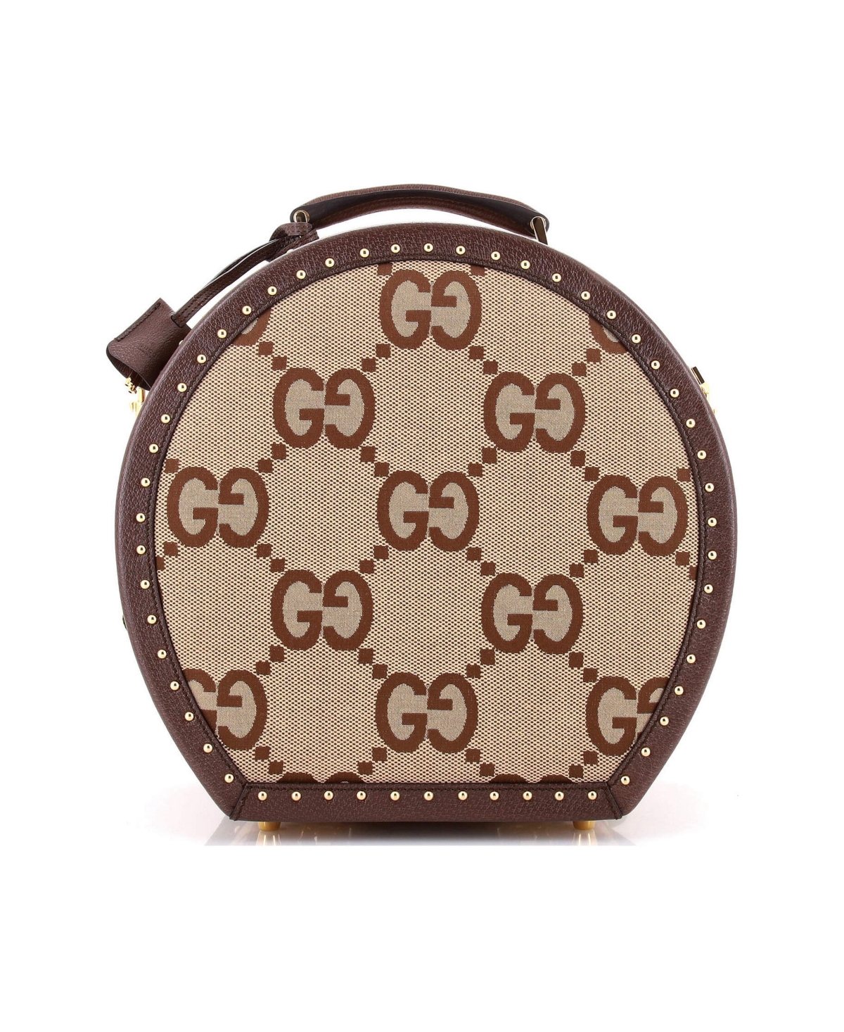 Pre-Owned Gucci Small Savoy Hat Box Bag Jumbo Gg Canvas - Brown