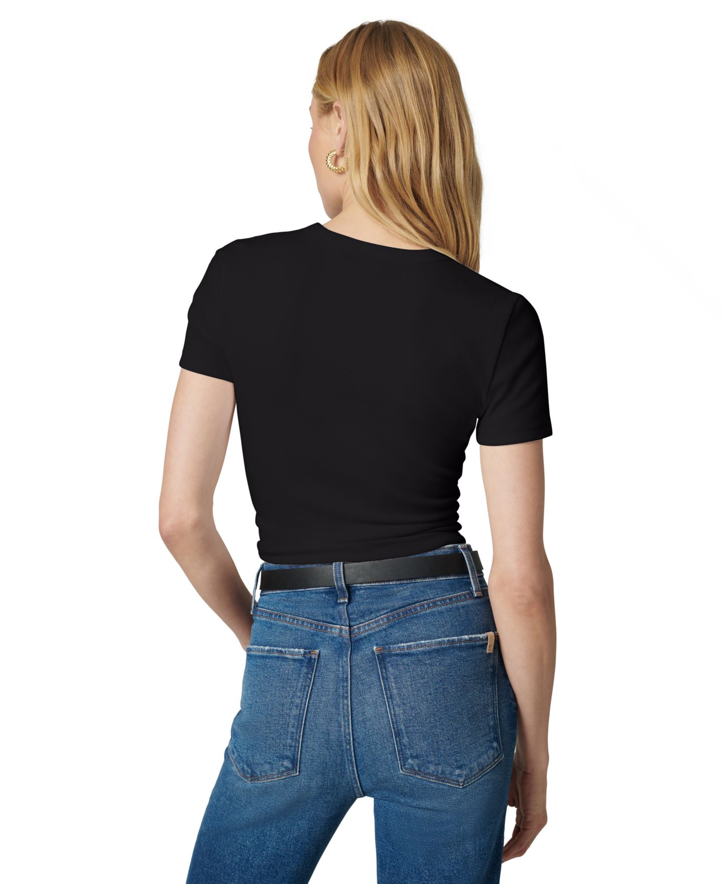 Женская футболка Joe's Jeans Baby Tee Cropped Short-Sleeve, цвет: Чёрный — фото 4