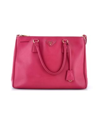 Medium Double Zip Lux Tote Saffiano Leather