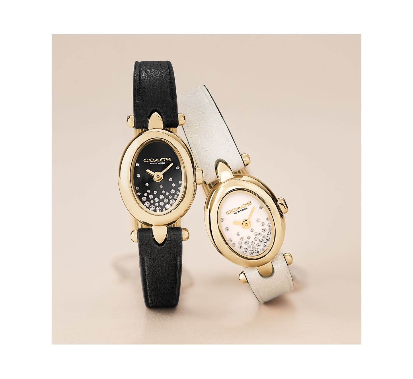 Женские часы Coach Sammy Black Leather Strap Watch 18mm — фото 3